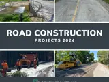 various roads in South Frontenac and construction crews