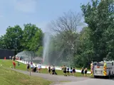 South Frontenac Fire and Rescue slip and slide at Point Park