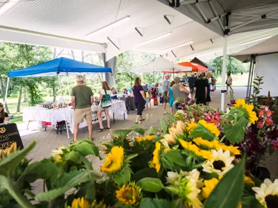 Frontenac Farmers Market stalls